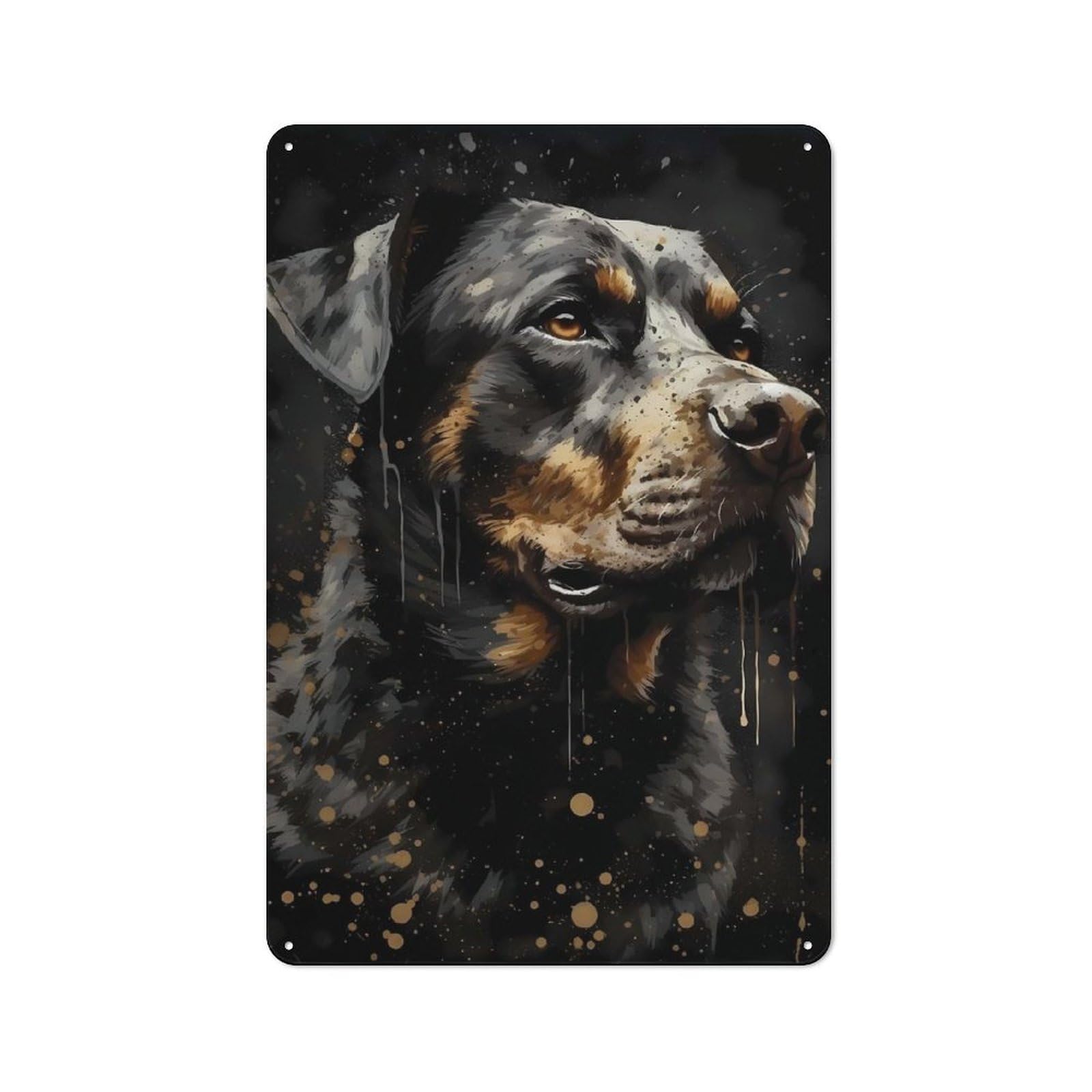 Junmoney Rottweiler Dog Folklore For Garden Room Or Summerhouse, Rustic Tin Sign 30X20cm, Wall Decor For Garden Rooms And Summerhouses