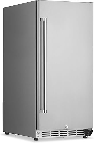 NewAir Refrigerador comercial de bebidas de 15 pulgadas Refrigerador de acero inoxidable resistente a la intemperie Refrigerador de patio al aire