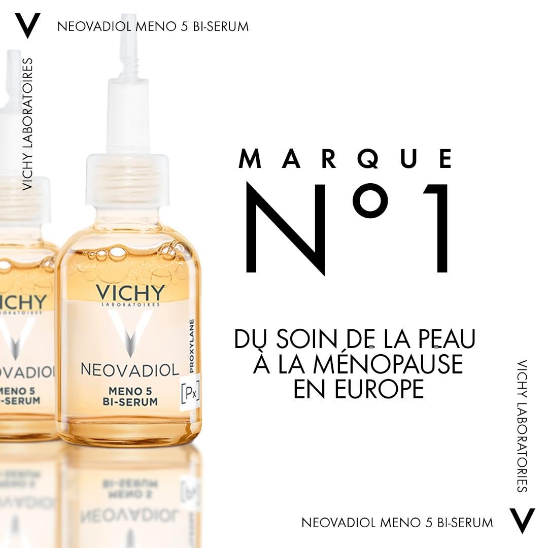 Vichy - NEOVADIOL - Bi-Sérum Méno 5 - Sérum Anti-âge - Enrichi en Proxylane et Niacinamide - Soin Visage Qui Nourrit et Redensifie la Barrière Cutanée - Pour Peaux Matures