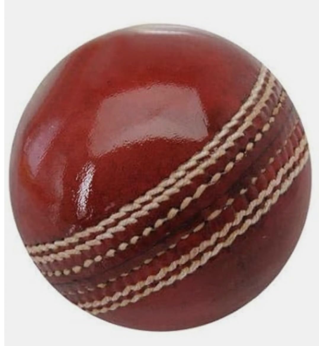 Qodel Right Choice Cricket Leather Ball, Red, Professional Grade-picture-14