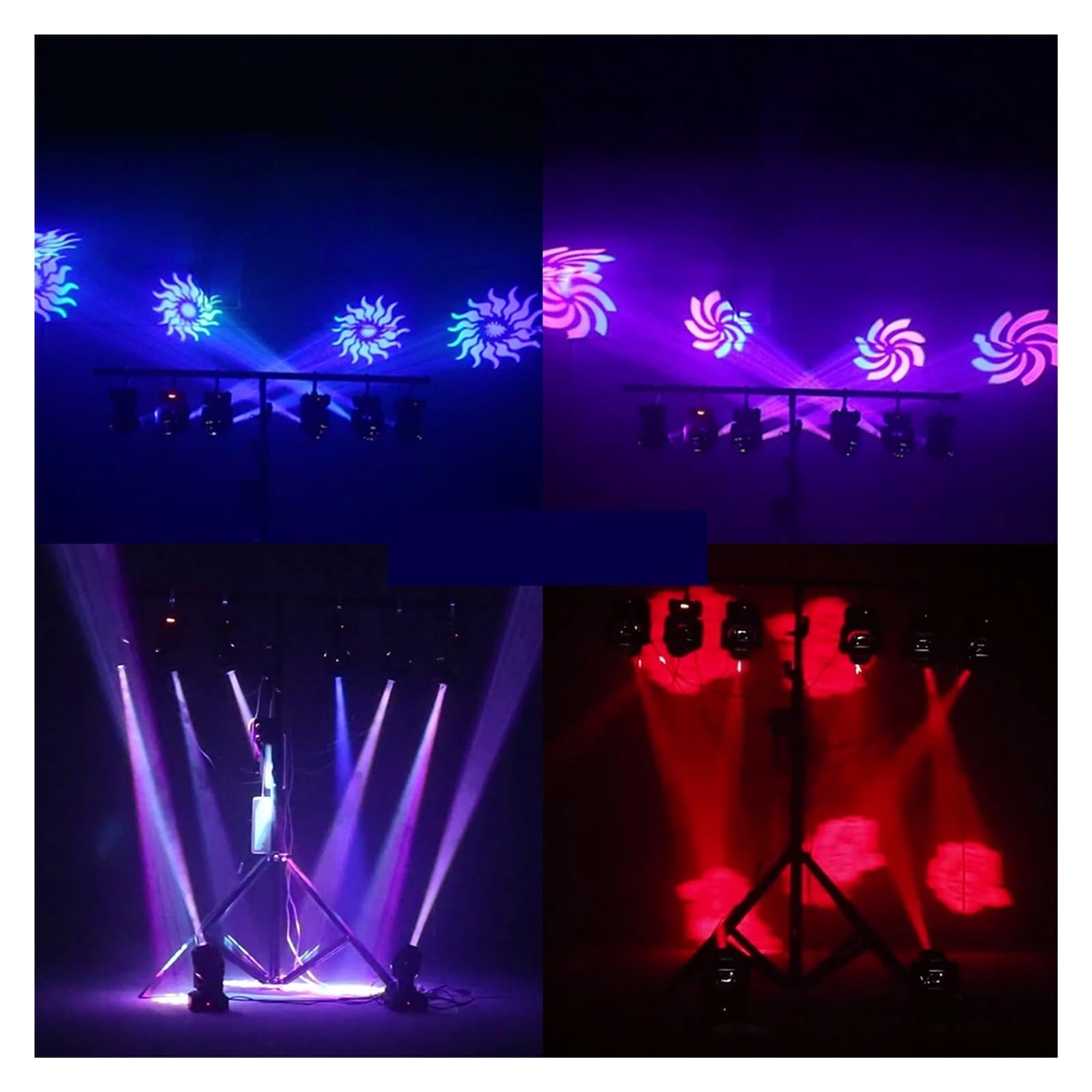 2 Sztuk/zestaw 60W LED Gobo Reflektor Z Ruchomą Głowicą Wzór Punktowy Ręczne Ustawianie Ostrości DMX Obrotowy Sceniczny Światło Dla Dj Disco Party Show Niskie ZużYcie Energii
