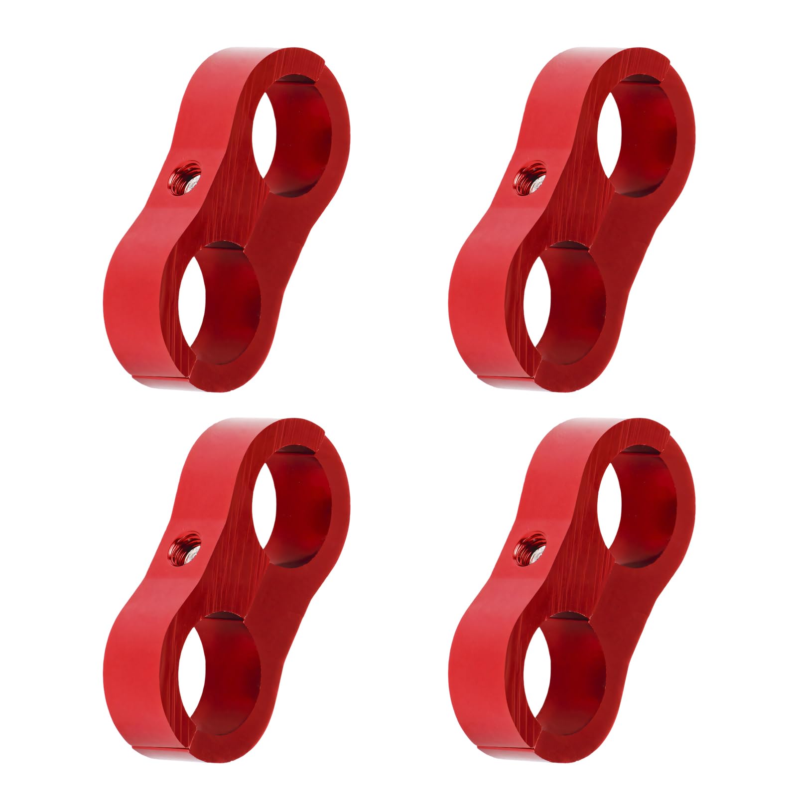 of 4 Aluminum AN8 Fuels Line Clamps High Strength Tube Clamps for Automotive Hose Management & Secure Fastening Coal Line Divider