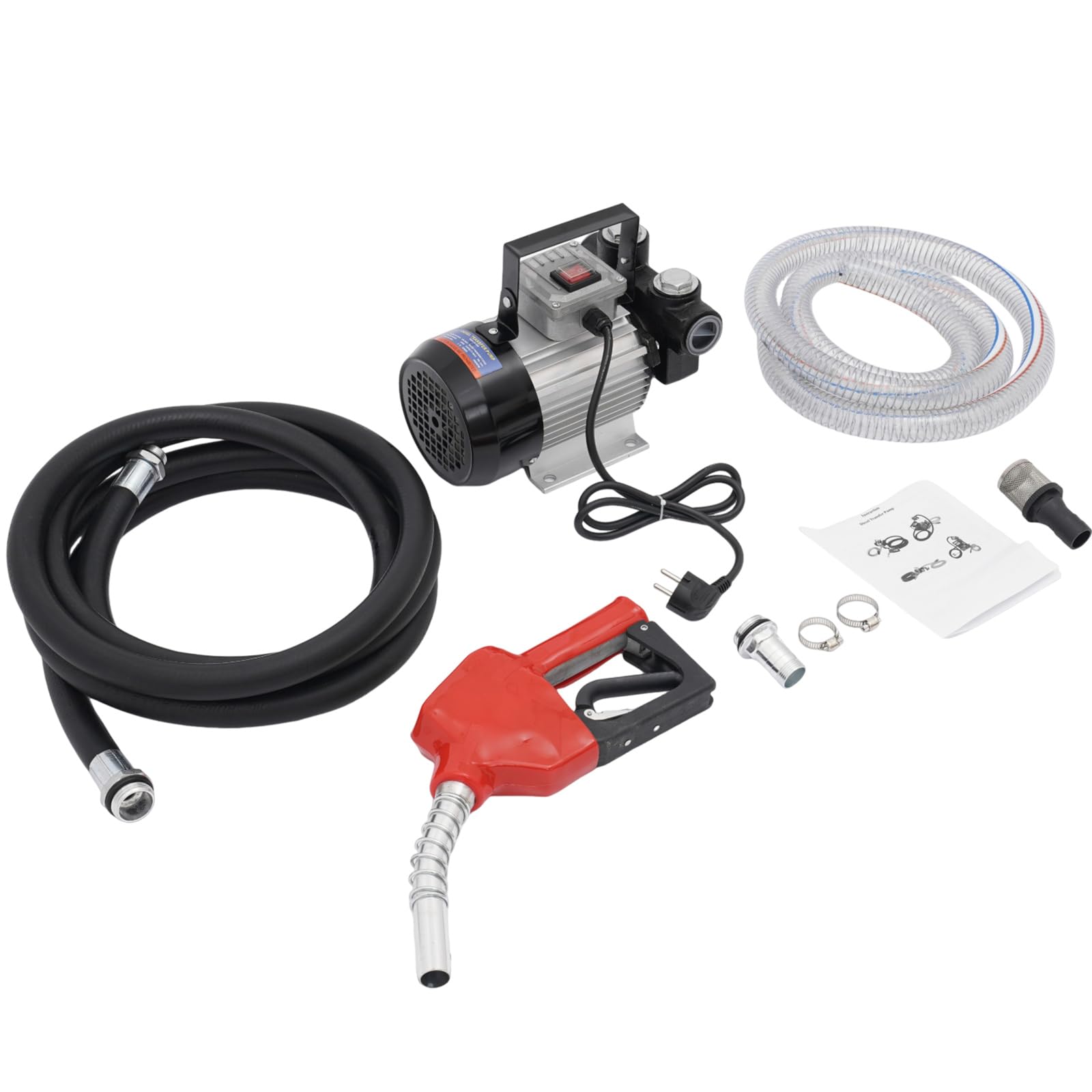 Bomba de Trasvase de Gasoil, Bomba de gasóleo Bio autoaspirante, 60 l/min, Pistola automática, 550 W, Bomba de Transferencia de Combustible diésel, Boquilla de Combustible