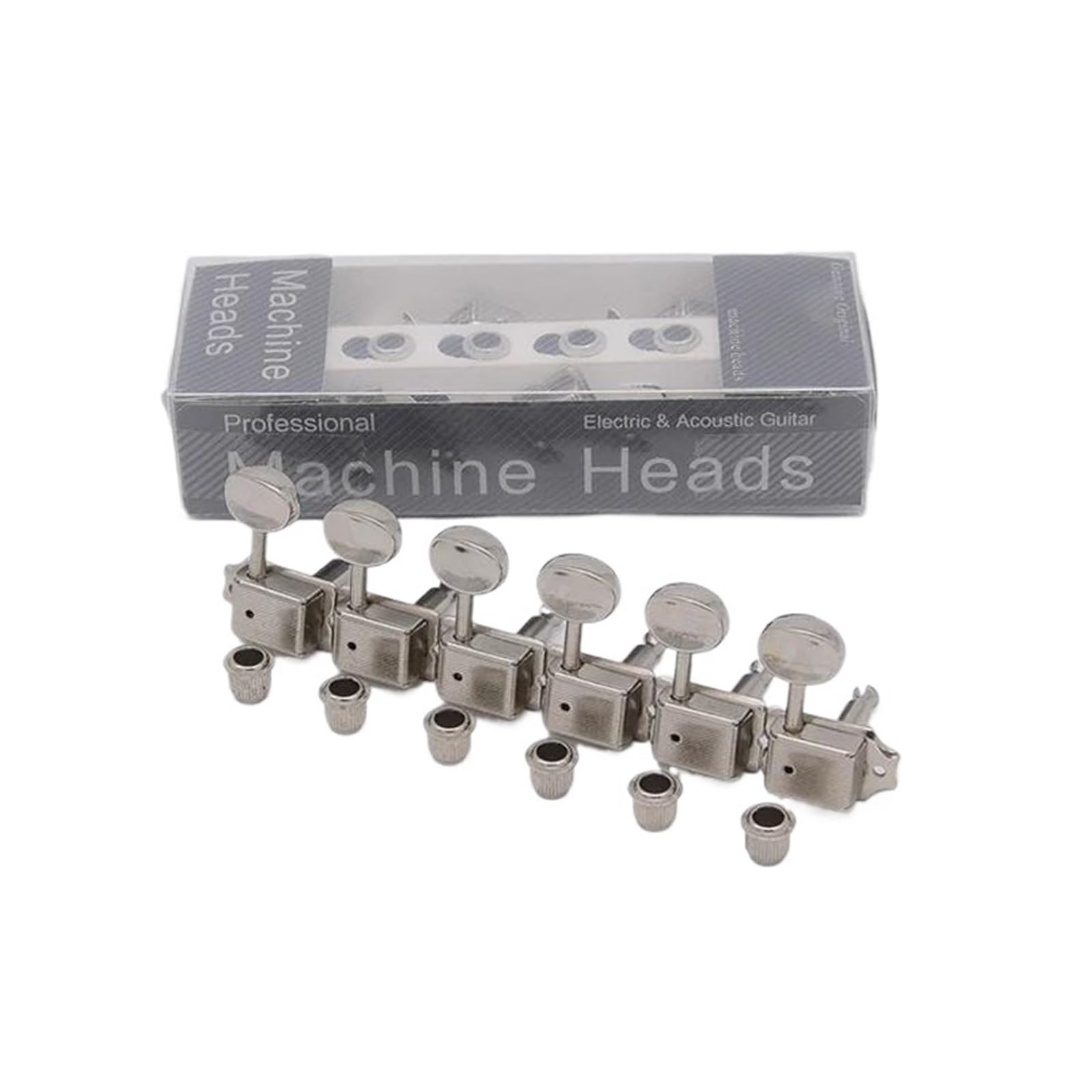 Kołki Do Strojenia Strun 1 Zestaw Kluczy Maszynowych R6 L6 Vintage Tuners Do Kołków Stroikowych Gitary ST TL(Silver,R6)