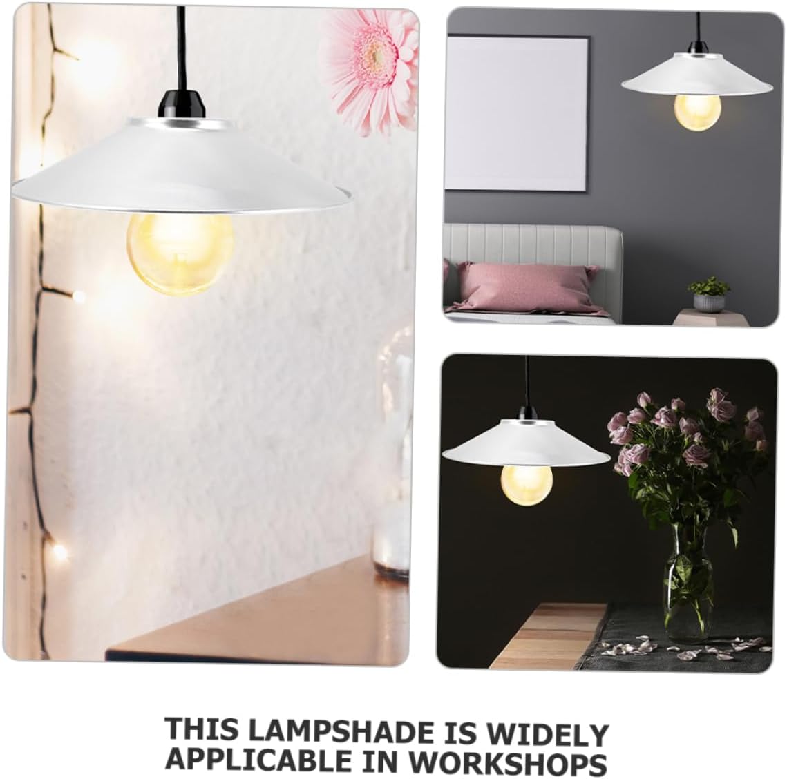 Mikinona Aluminum Lamp Shade Cover Small to Medium Size Waterproof Reflective Decorative Lampshade for Bulb Industrial Use