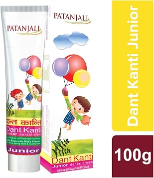 Patanjali Junior Dental Care Dant Kanti Toothpaste for Kids, 100g - Gentle Oral Hygiene for Young Smiles