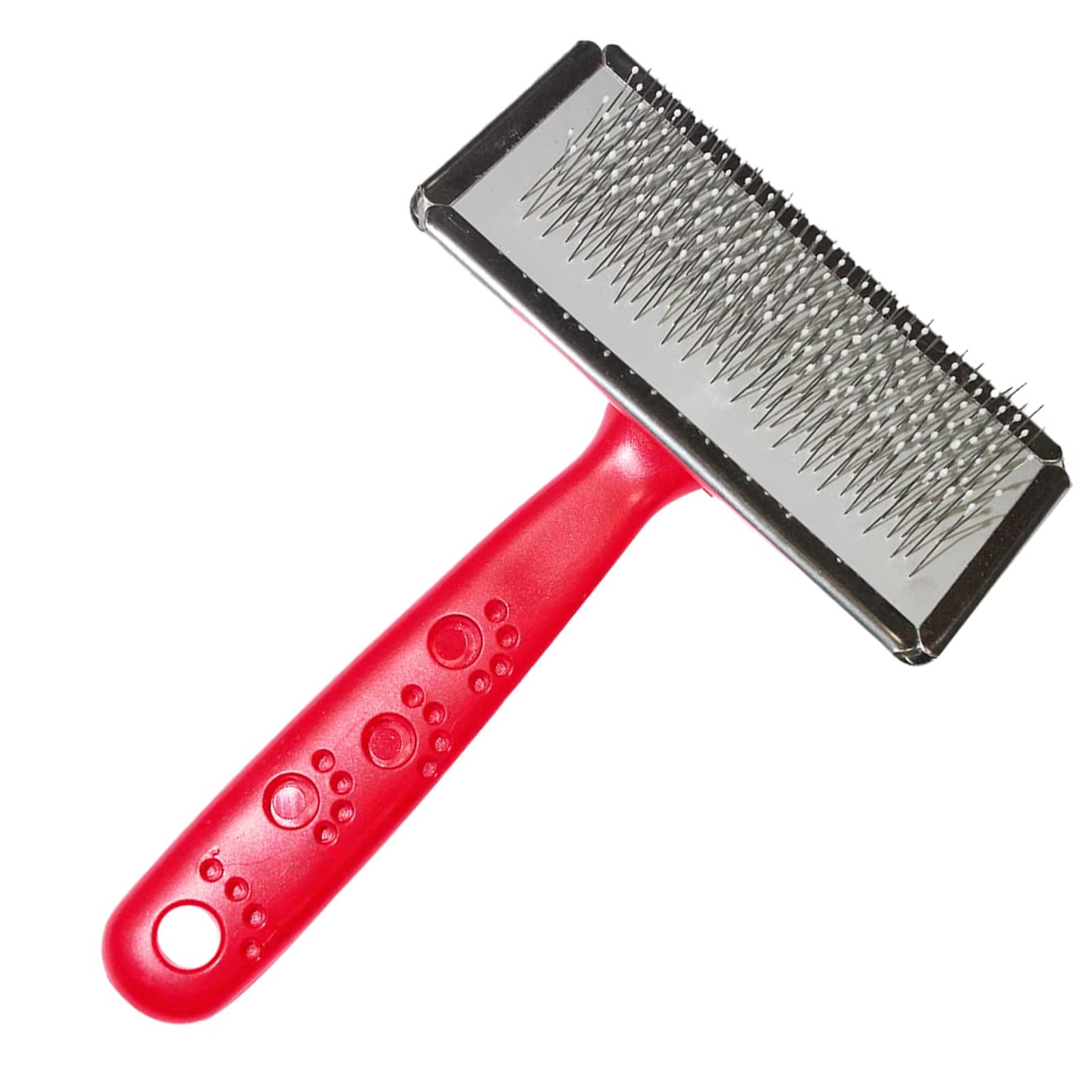 Emily Pets Plastic Paw Print Handle Stainless Steel Brush Head And Flexible Curved Pins Pet Animal Dog Cat Puppy Carda Groomin (Red Colour Medium Size) (B09VH2KXW4) Amazon Price History, Amazon Price Tracker