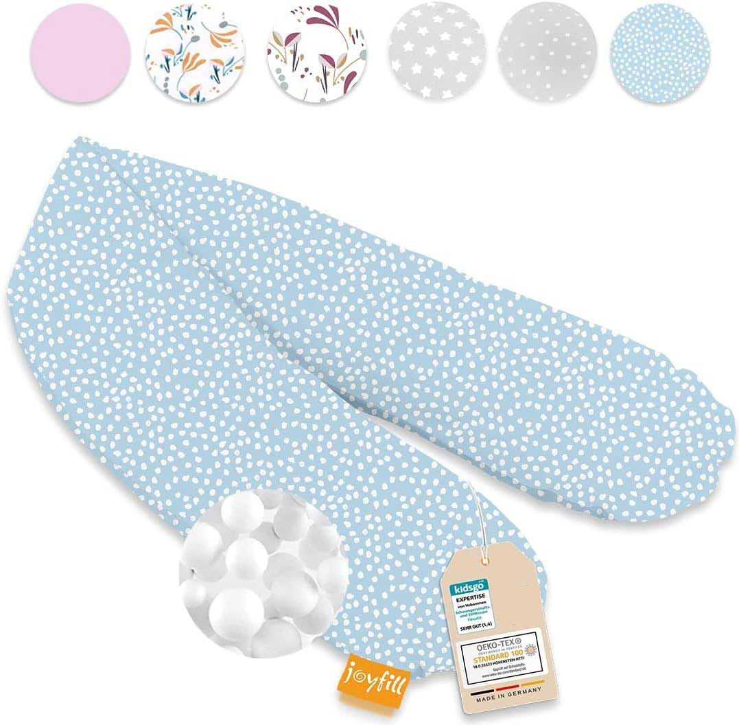joyfill® Stillkissen Mikroperlen 190cm I Schwangerschaftskissen - Made in Germany I Ideal zum Schlafen & Stillen Dank Flüsterleiser & Bequemer Füllung I Stillkissen XXL