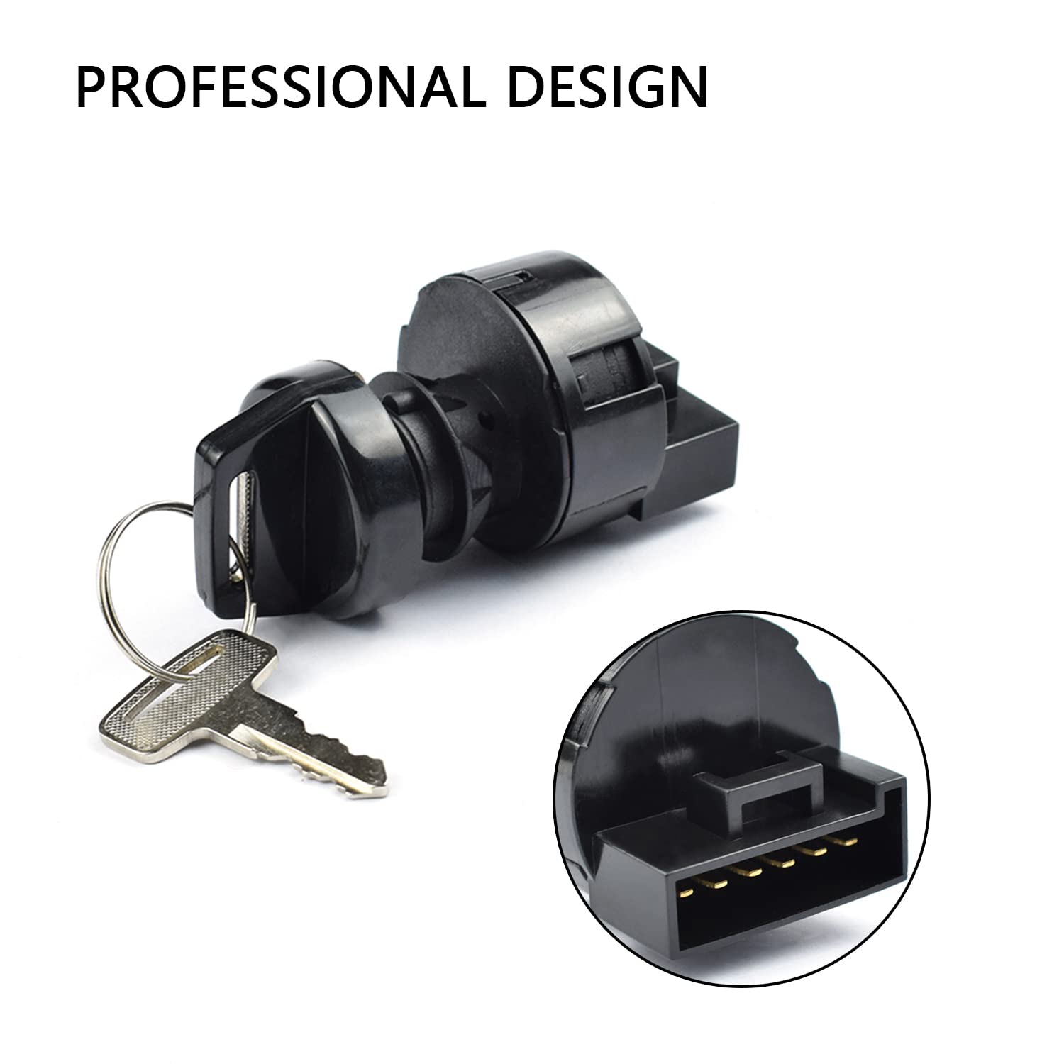 Ignition Switch with Key 3 Position Off/On/Start Compatible with Polaris Sportsman 400 500 570 600 700 800 Ranger 400 425 500 570 700 800 900 1000 RZR 570 800 900 XP 1000 &More