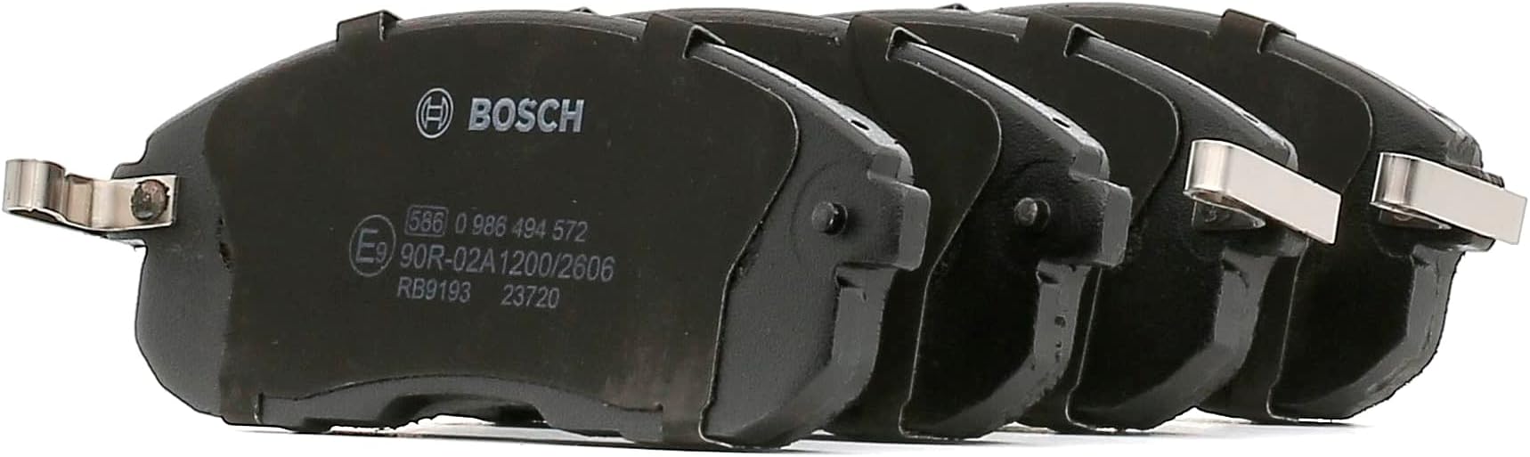 Bosch BP1493 - Brake Pads Car Front Axle - Bosch Quality - Reduced Noise and Dust - ECE-R90 Certified - Copper-Free - 1 Set of 4 Pads