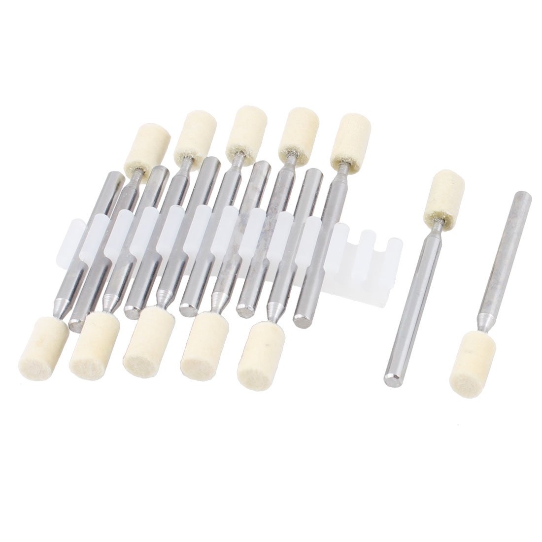 Aexit 12 Pieces Abrasives Buffing Polishing 3mm drill hole 4mm Head Cylindrical Felt -s Model:52as470qo132