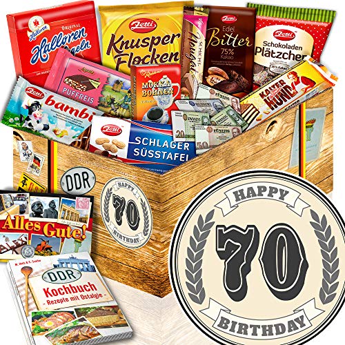 70. Geburtstagsgeschenk - Korb DDR Schoko - 70-Geburtstag Geschenk Frauen