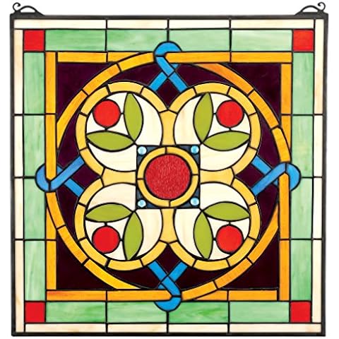 Buntglas-Panel - Celtic Blumen Quatrefoil Buntglas-Fenster Behang - Fensterbehandlungen Cover