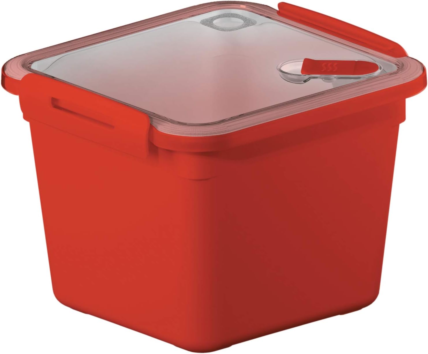 Cuoci Pasta Per Microonde Rotho - 1.8L, Senza BPA, Con Coperchio, Indicatore Livello Acqua, Rosso/Bianco - Foto 4