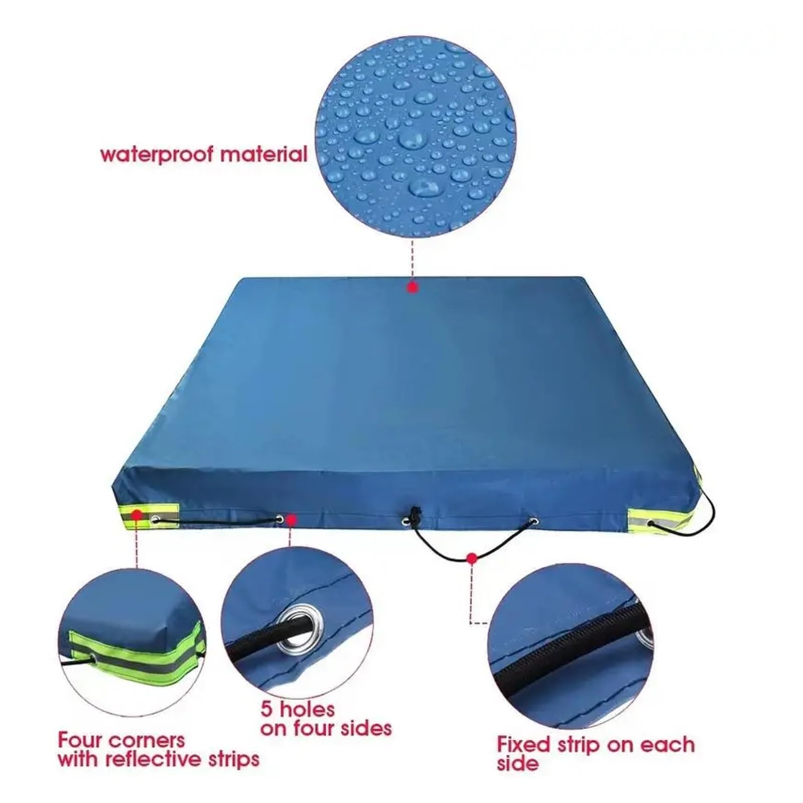 Fundas De Remolque Cubierta de Lona Lona for Acampar Cubierta de protección UV Lona Plana Protección UV Cubierta Impermeable for Remolque RV for Otros vehículos Remolque Funda(Black)