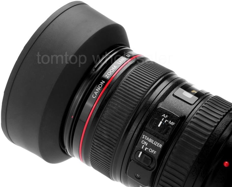 58MM Altura Photo Collapsible Rubber Lens Hood for Canon Rebel T5i DSLR Camera
