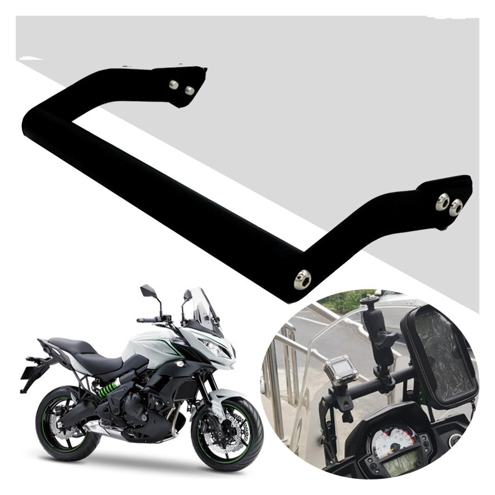 Motocyklowy uchwyt na telefon uchwyt do montażu GPS dla KLE650 do KLE 650 2015-2021 akcesoria motocyklowe uchwyt na telefon wsparcie nawigacji GPS wspornik płyty