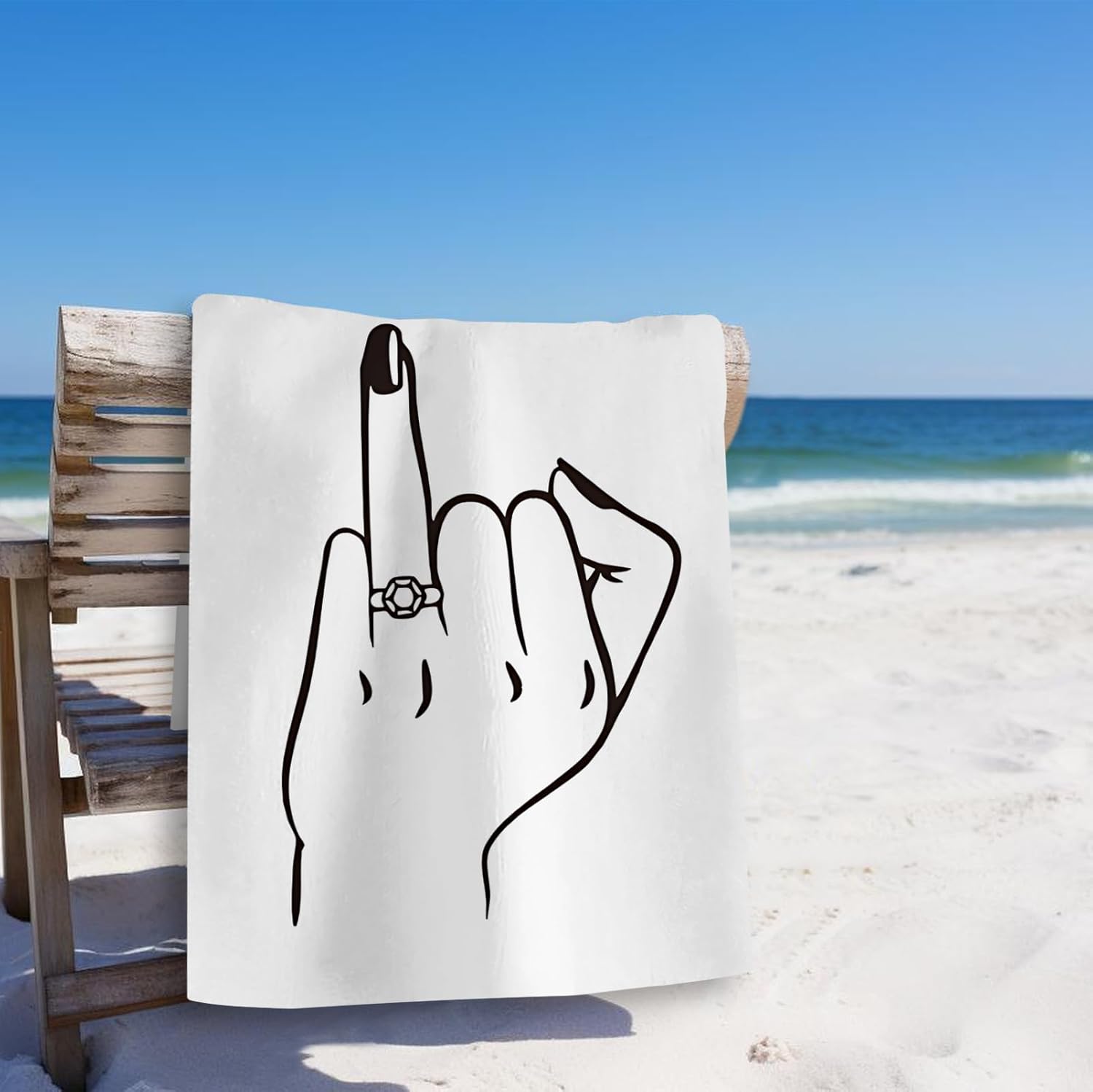 Bride Beach Towel, Wedding Gifts for Bride Pool Towels, Engagement Gifts for Bride Sand Towel Large Bath Towels Gifts for Women, Honeymoon Gifts Just Married Gifts, Bridal Shower Gifts, 29x60in - Image 2