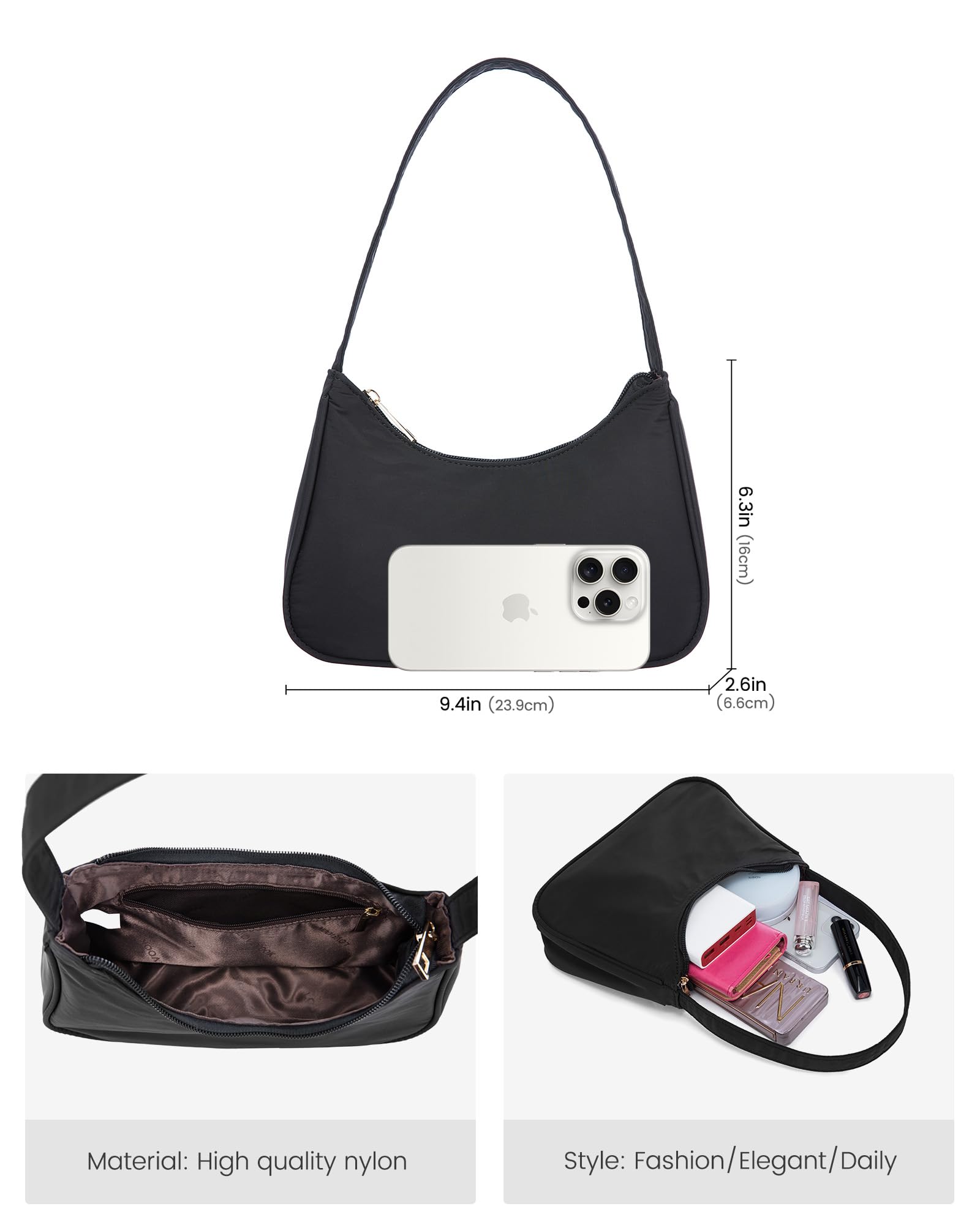 LOVEVOOK sac À Main, Borsa a Mano Donna, 3pcs Set