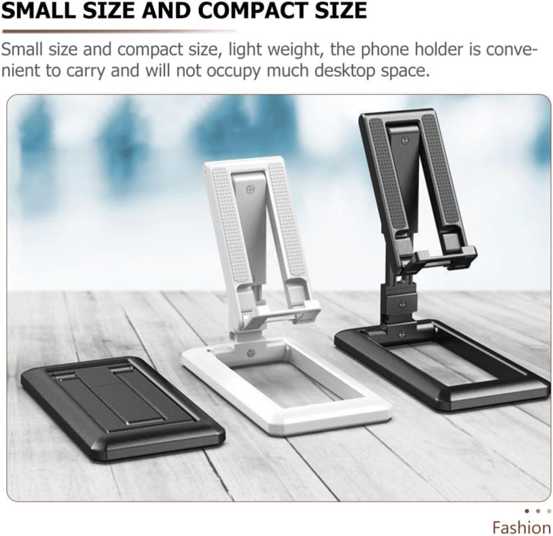 2pcs Folding Phone Stand with Adjustable Angle and Sturdy Metal Abs Structure, Portable and Stable Smartphone Support for Home and Shop Use image 3