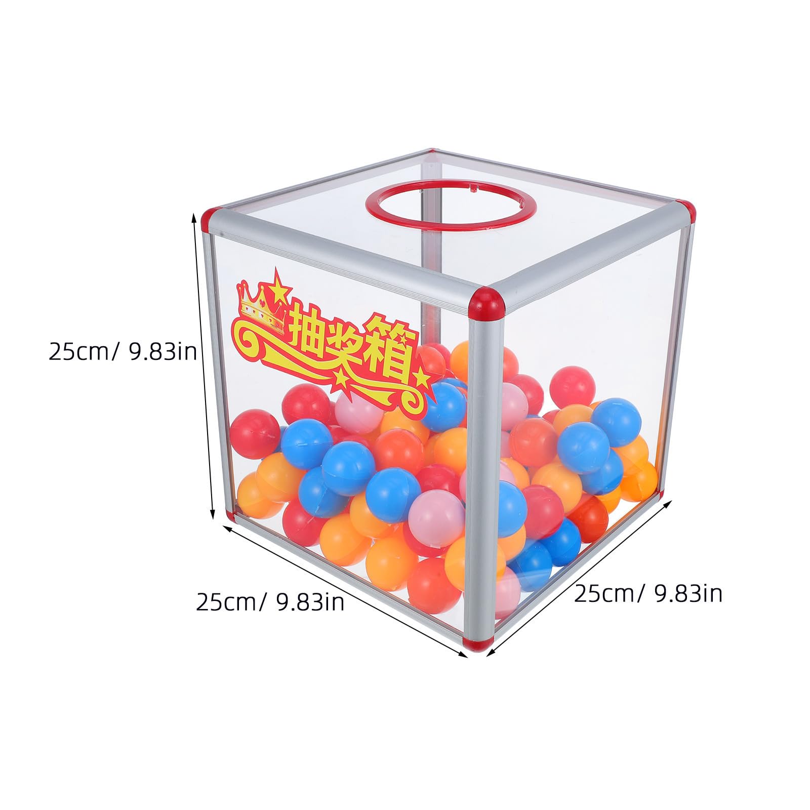 Zerodeko Transparente Acryl Losbox 25x25x25cm mit Schlitz