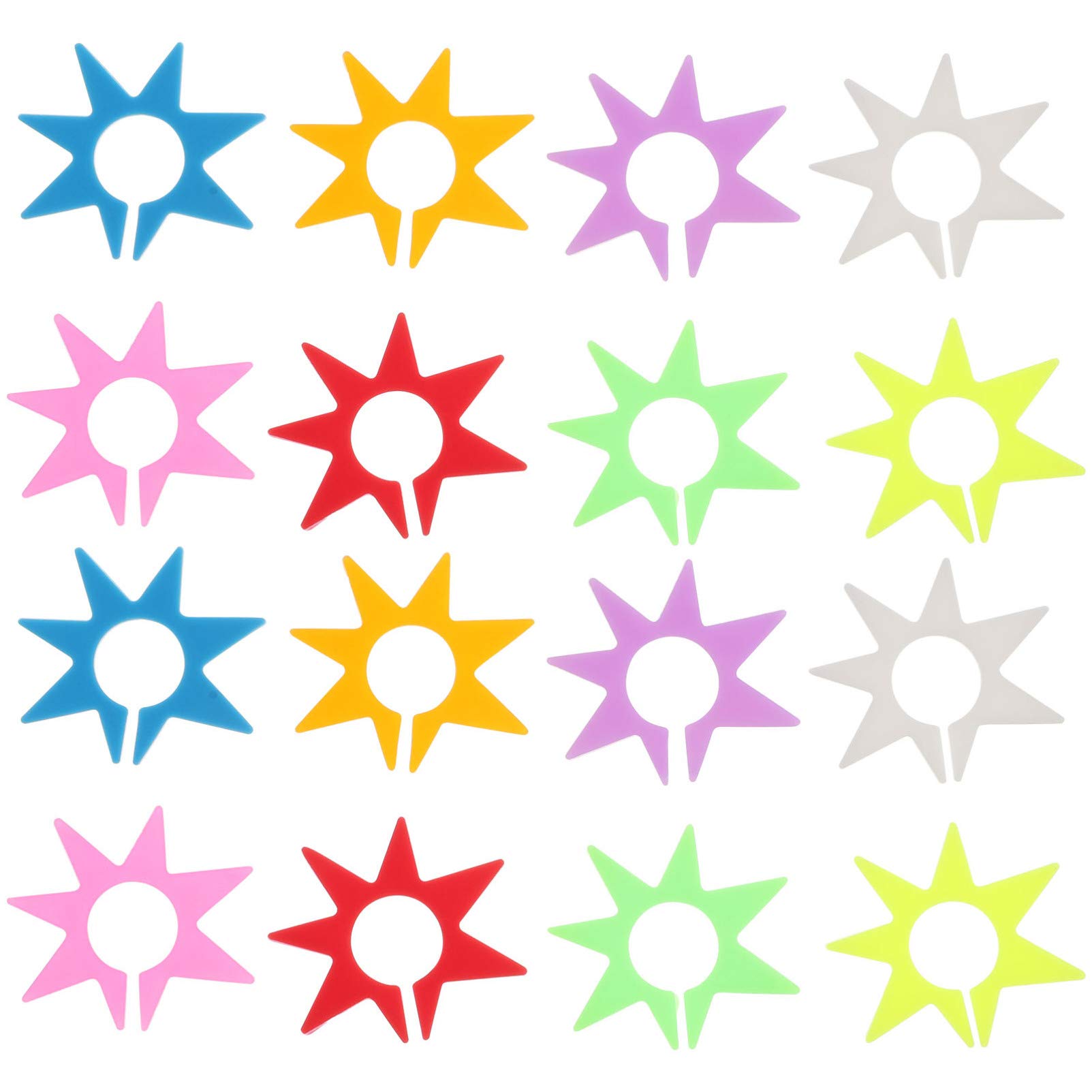 OFFSCH Wine Glass Markers Set of 16 Silicone Cup Signs Glass Stickers for Parties