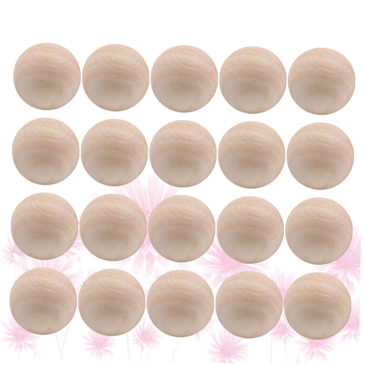 jojofuny 20 Pezzi Palline Rotonde in Legno di Loto Lisce per Decorazione Casa e Pittura Fai da Te Materiale per Lavoretti Manuali