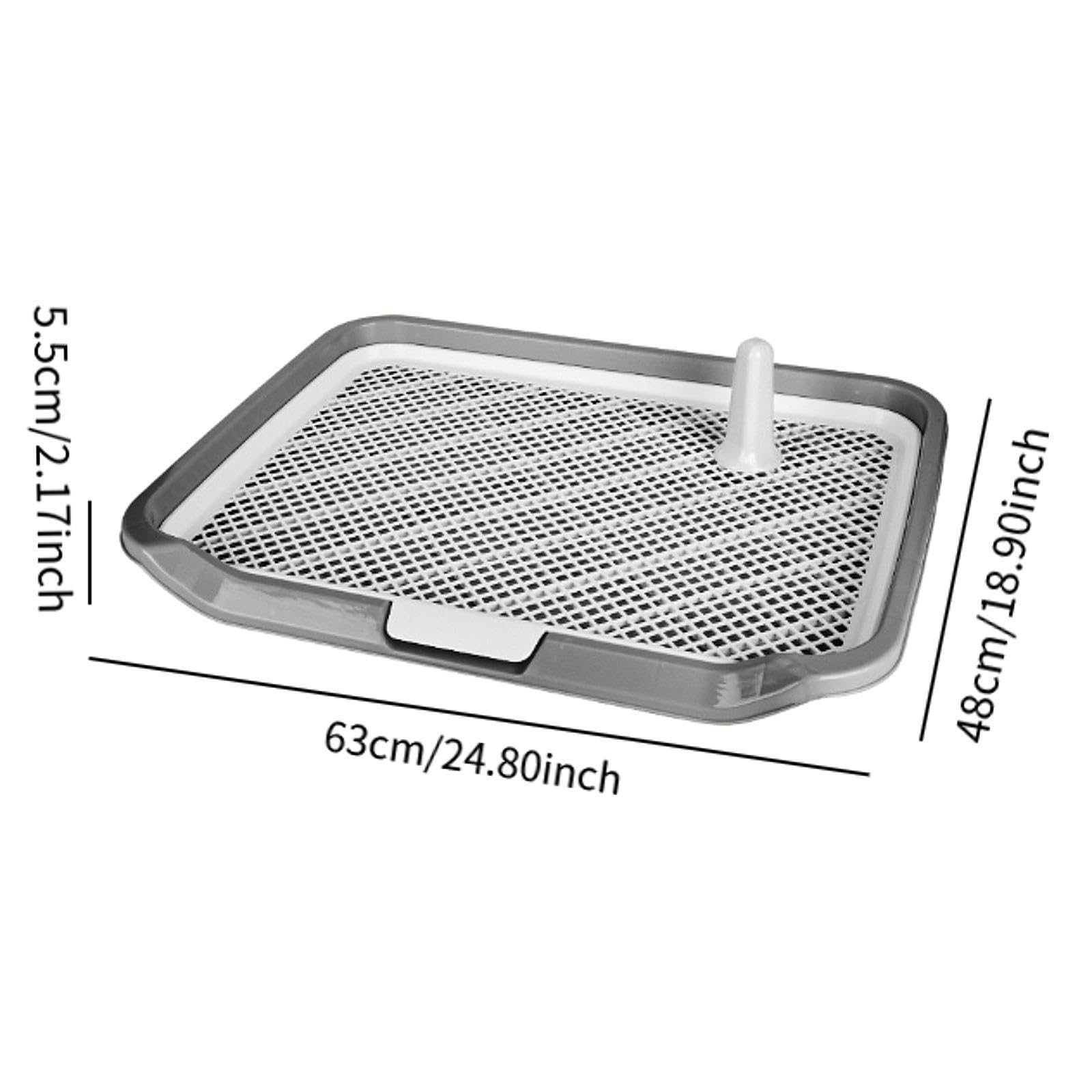 Generic Mesh Grids Dog Toilet, Litter Tray, Low Entry, Open Top Box, Reusable Dog Potty Pad Toilet for Indoor Outdoor, Gray