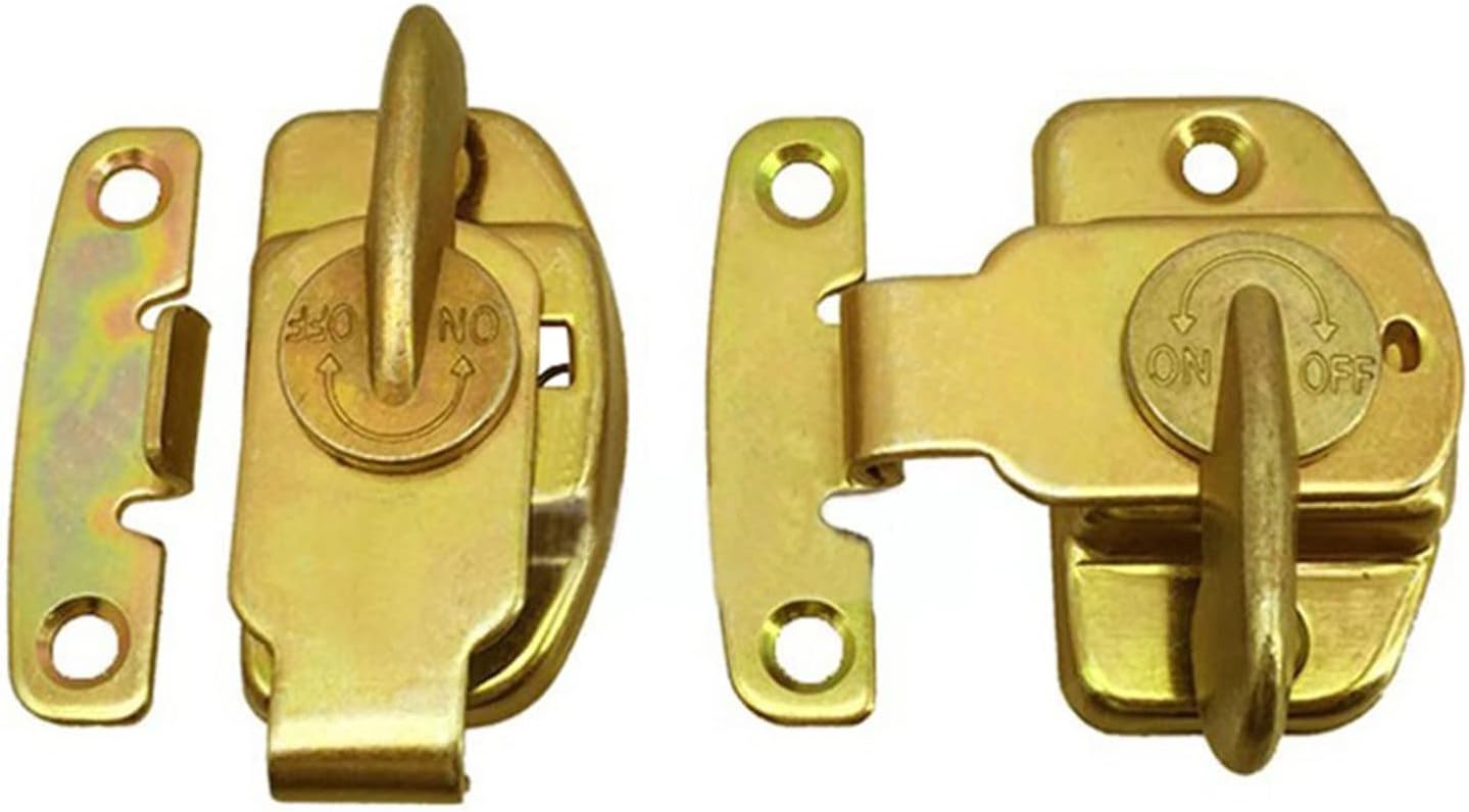 Door Locks and Latches Door Lock, Window, Spring Latch Latch, for Dining Table, Drawer, Cabinet, Lock, Furniture Security Hardware(Plating)