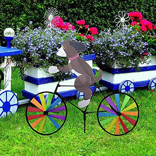 Lindo animal bicicleta, cata-vento animais, cata-vento metal, cata-vento bicicleta animal com estaca