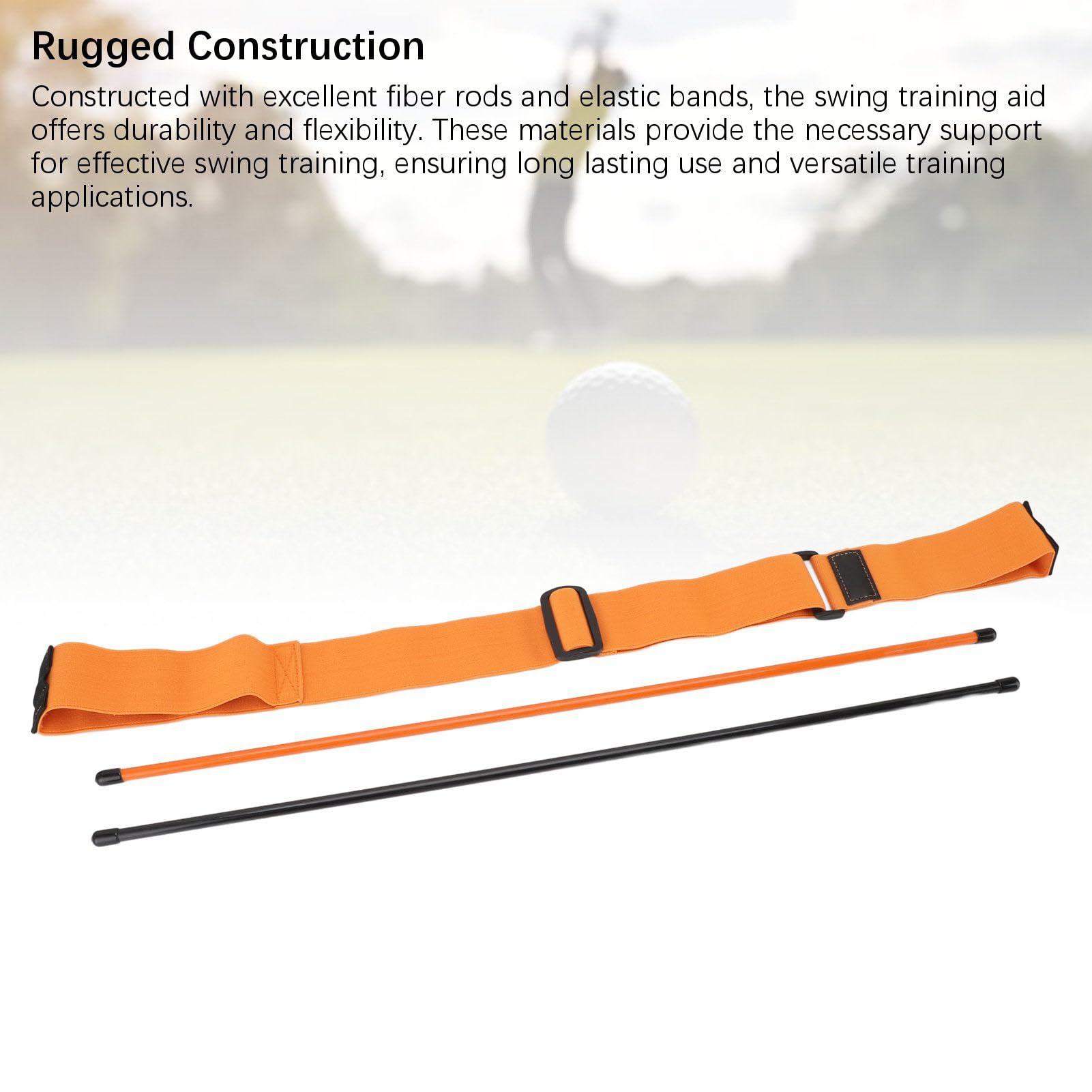 Yosoo Health Gear Pomoc do Treningu Swingu Pręt z Włókna Szklanego z elastyczną opaską Narzędzie do Treningu Swingu Połączenia Klatki Piersiowej i Ramion Lepsza Kontrola Ramion i ćwiczenia Rotacji w