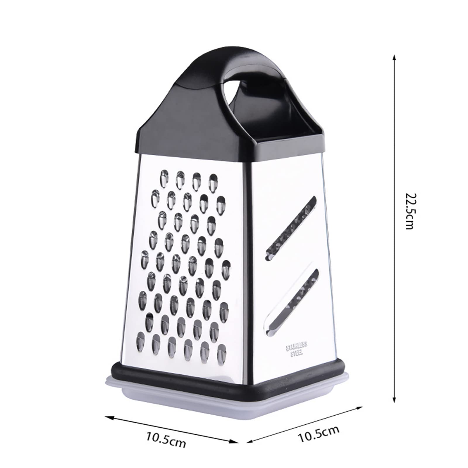 Grattugia per Formaggio, grattugia in Acciaio Inox, grattugie per spezie a 4 Lati con Manico, affetta, sminuzza, grattugia Verdure, Zenzero, Patate, grattugia Portatile per Alimenti, gratt