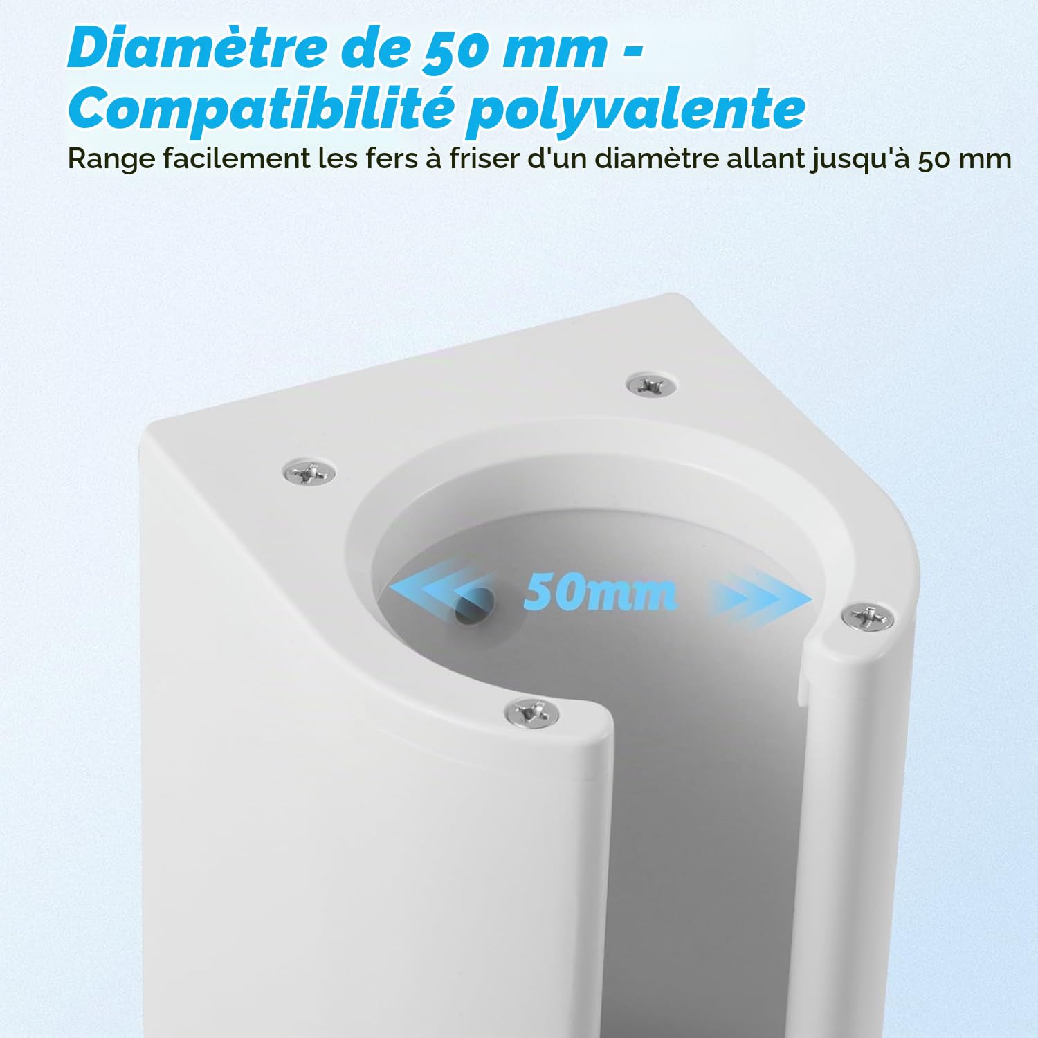 Support mural compatible avec Dyson Airstrait/Airwrap/Corrale/HD17, aluminium Airstrait HT01 avec support de câble d'alimentation, base sans perçage