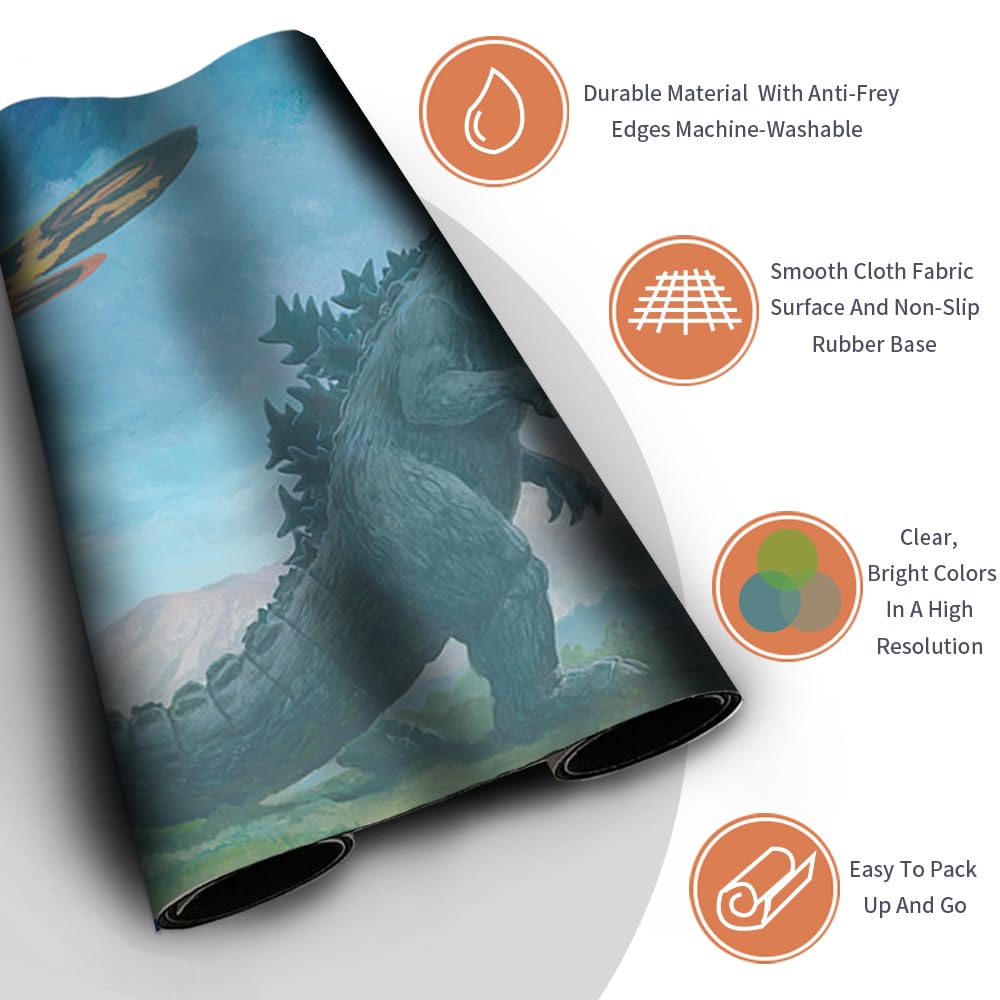 MTG Playmat Size 60 x 35 cm Free Storage Bags Non-Slip Backing Printing, MTG Alfombrilla de juego ideal para entusiastas del juego de cartas TCG Playmat Mouse Pad (Plains)