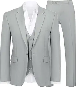 Conjunto de terno masculino de smoking slim fit de 3 peças para homens, blazer de um botão, jaqueta, colete, negócios, casamento, banquete, festa