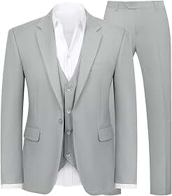 Conjunto de terno masculino de smoking slim fit de 3 peças para homens, blazer de um botão, jaqueta, colete, negócios, casamento, banquete, festa