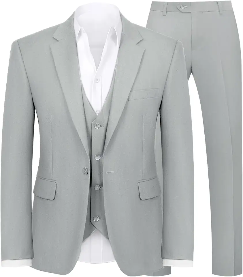 Conjunto de terno masculino de smoking slim fit de 3 peças para homens, blazer de um botão, jaqueta, colete, negócios, casamento, banquete, festa