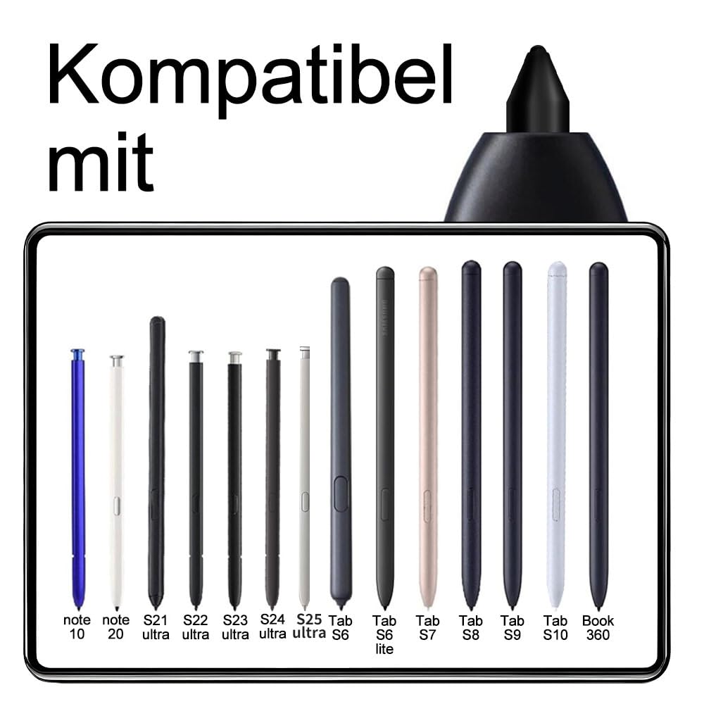 3 szt. wymienne końcówki do Samsung Galaxy Tab S9 / S9 Plus / S9 Ultra S Pen, wymienne końcówki do Samsung S Pen, Tab S9 z narzędziem montażowym/demontażu (3 szt. czarne)