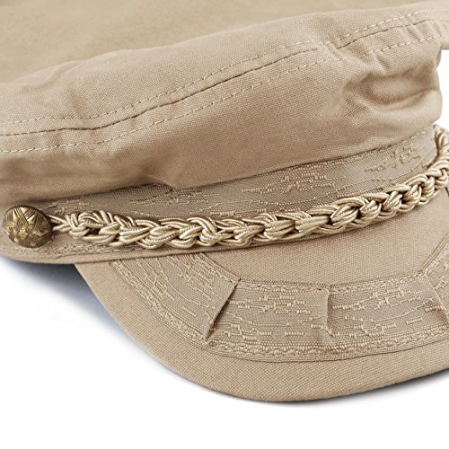 Image of The Hat Depot Unisex Cotton Yachting Style Sailing Greek Fisherman Cap hat