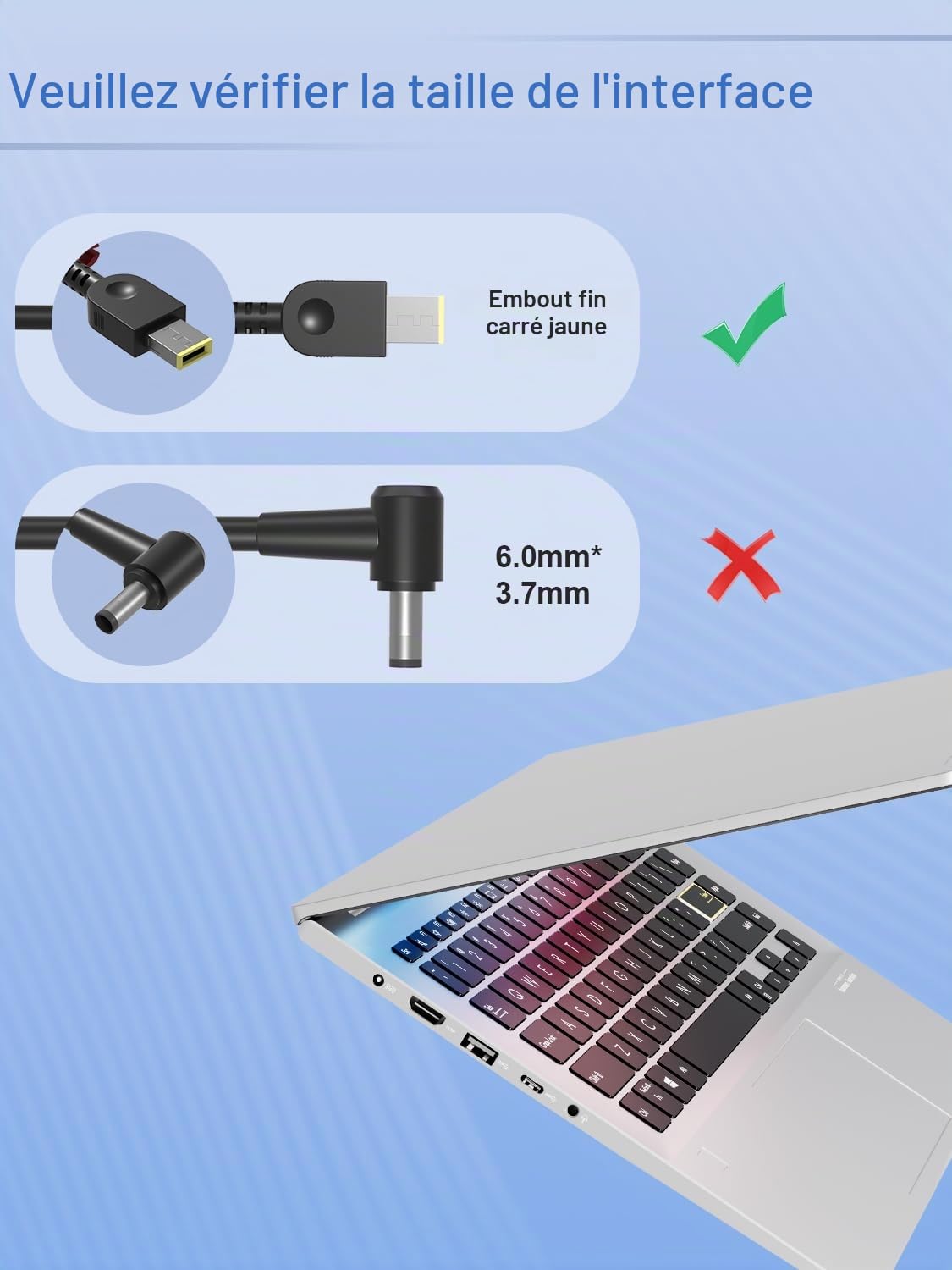 Nouveau Slim 170W Chargeur Compatible avec Lenovo IdeaPad Yoga Pro/Slim/Creator 9 7 5 LOQ 15 16 Legion Slim 5 7 R720 Y730 Y720 Y540 ThinkPad P1 P53 P52 P51 P50 P70 P71 P72 P17 P16 P15