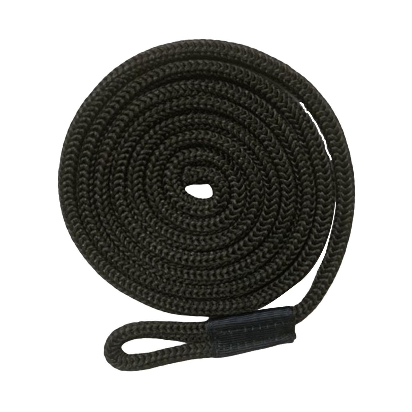 kowaku Boat Fender Line, Dock Line, High Performance, Tying Cord Braided Protector Professional Docking Boat Rope, Black