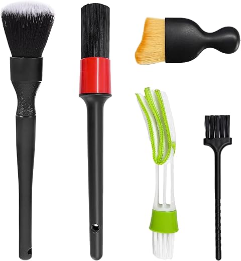 BWBWND 5-Piece Car Detailing Brushes Duster Kit
