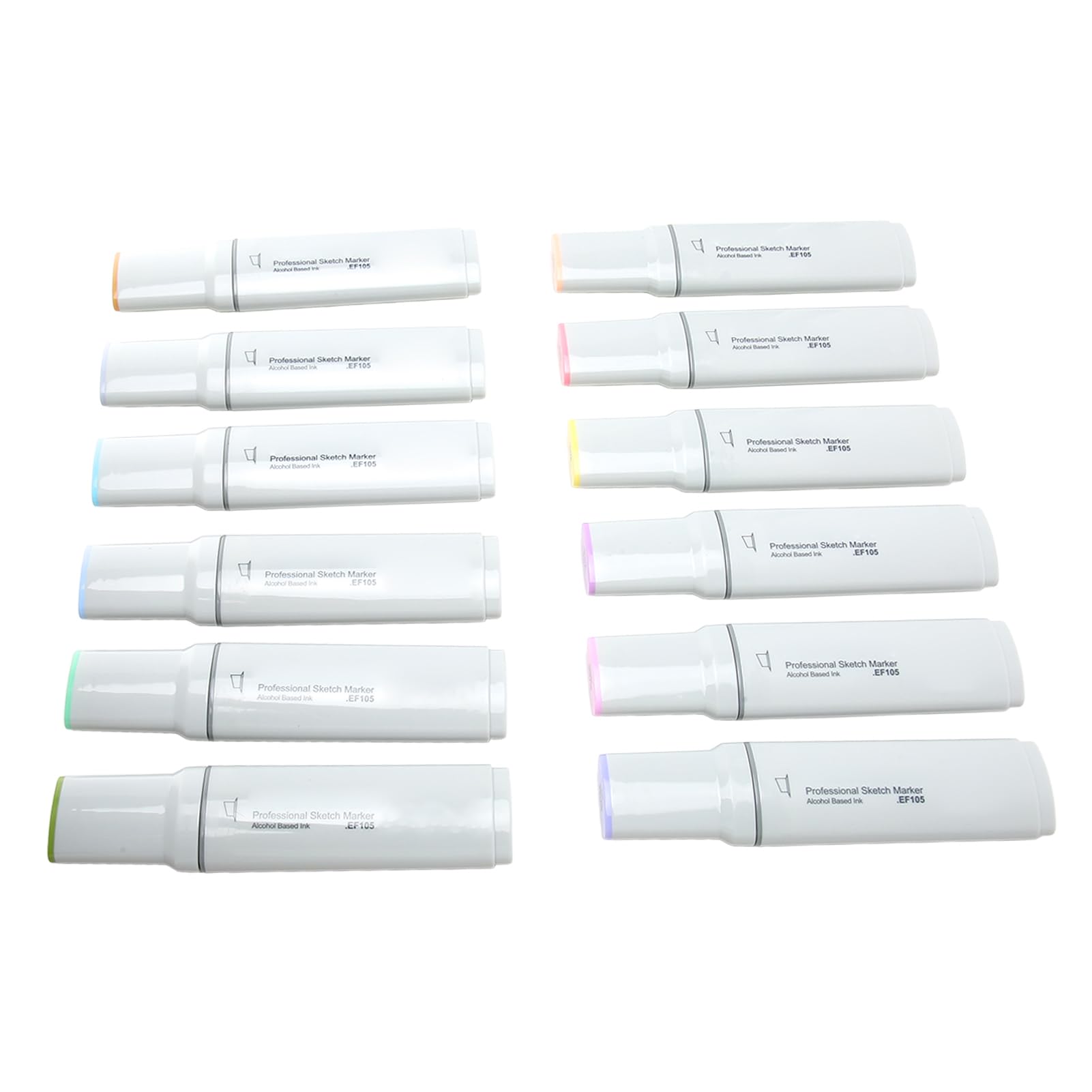 Fdit Confezione da 12 Pennarelli Ad Alcool Pennarelli Ad Inchiostro Alcool a Base di con Punta Ampia Ampia Area Colorabile Pennino Premium Resistente (Serie di colori standard)