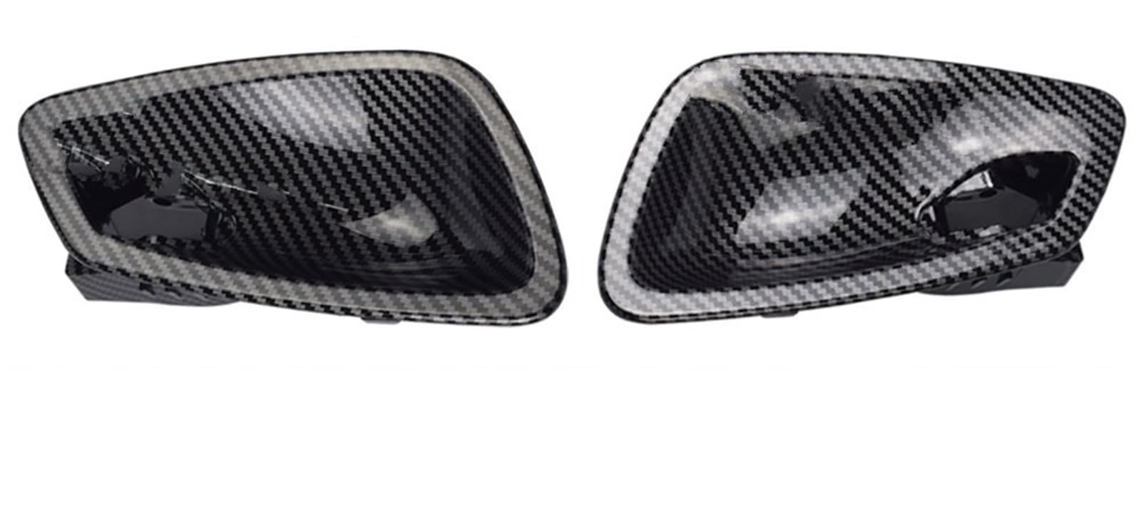 Gtdtixc Carbon -2Pcs Car Door Inner Handle For Bmw 3 Series E90 E91 E92 E93 2005-2012 Black Car Interior Door Handle Bowl Replacement Cover(Carbon -2Pcs)