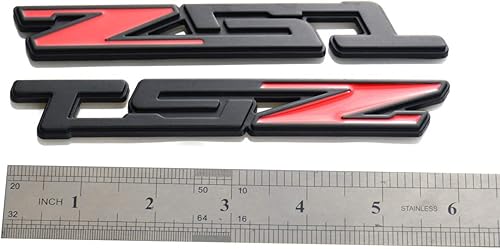 Miniatura 2 de 2 piezas Z51 emblema placa de identificación 3D reemplazo de letra para C5 C6 C7 Corvette (negro)