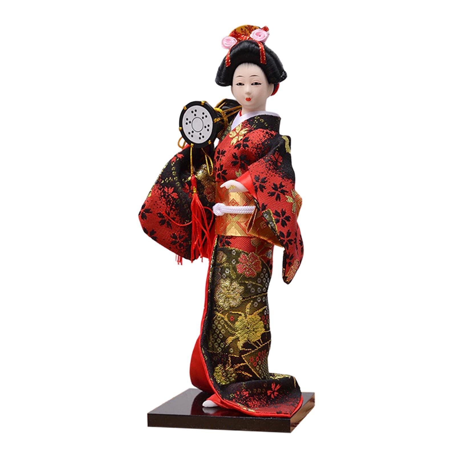 CLUB BOLLYWOOD® Ethnic Japanese Geisha Doll Vintage Style Asian for Shelf Decor Style F | Figurine | 1 Japanese Doll