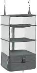 ELEZAY Cubes d'emballage suspendus étagères portatives Voyages Collapsible Compression Garment Organisateur pour valises à bagages avec matériel perforé respirant Large_11.8 * 11.8 * 24 en bleu