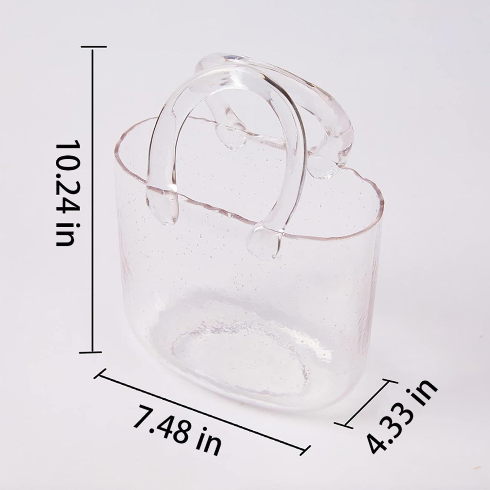 Vaso Portamonete in Vetro per Fiori, Vaso Portamonete in Vetro soffiato a Mano Vaso Trasparente Carino Acquario, per Decorazioni domestiche, centrotavola, Eventi, Ufficio, Giardino, matrimon
