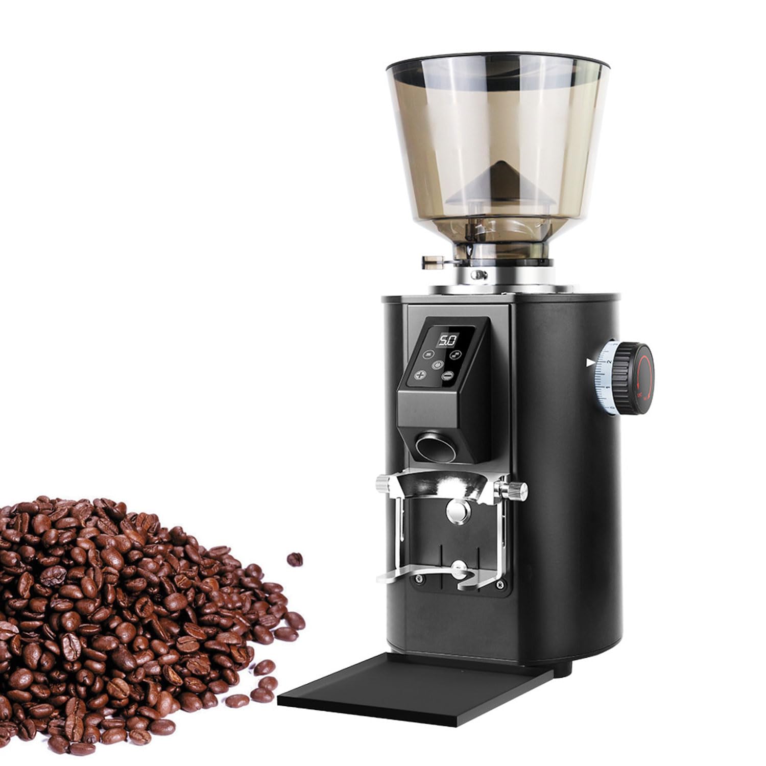 Macinacaffè da Tavolo Commerciale, macinacaffè Elettrico Professionale per Il dosaggio dei Chicchi di caffè da 350 W con Contenitore di stoccaggio da 500 g, Macchina per (