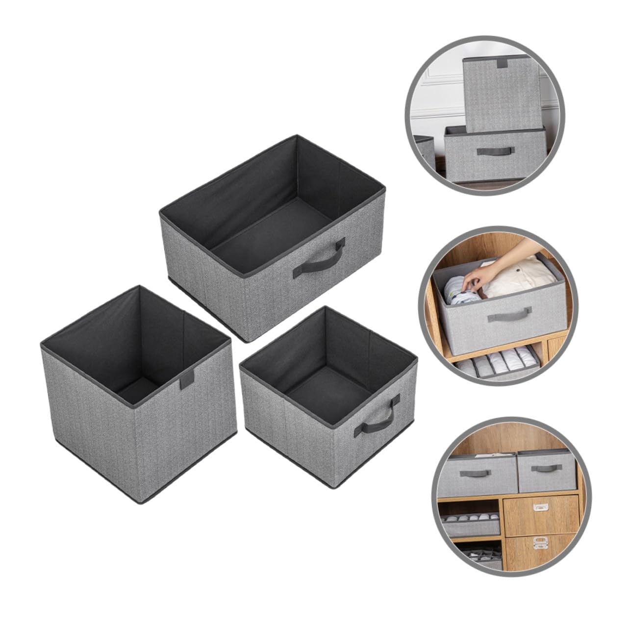 iplusmile 3pezzi Organizzatore Per Armadio in Tessuto Contenitori Portaoggetti Pieghevoli Per Vestiti e Giocattoli Scatole Portaoggetti Per Camera Da Letto